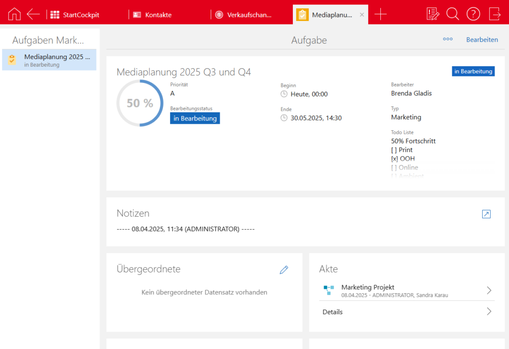 ToDo-Liste in einer Aufgabe
