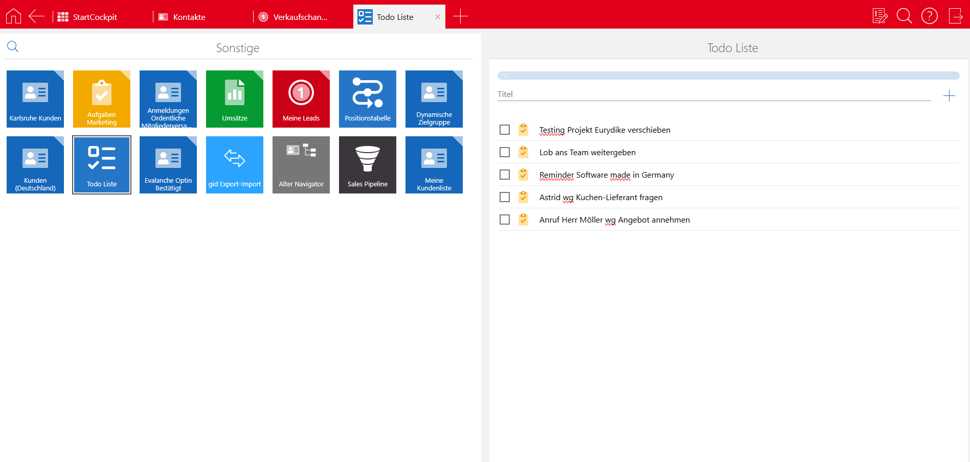ToDo Checkliste groß ToDo Checkliste groß